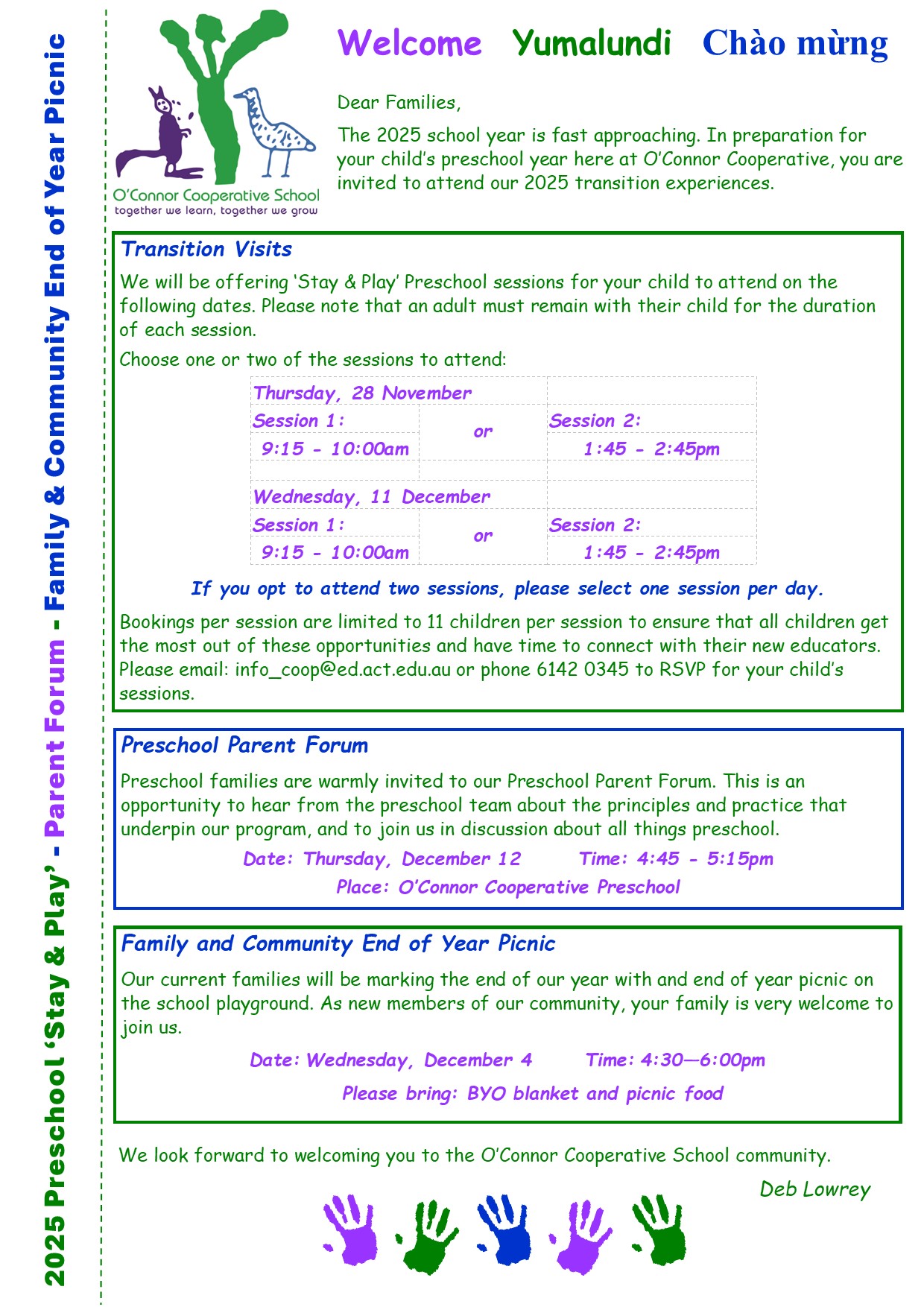 Details of 2025 transition experiences